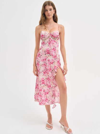 Angelina Midi Dress - Pink | For Love and Lemons