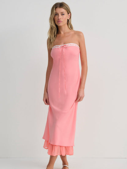 Daisy Mae Midi Dress - Coral | For Love and Lemons