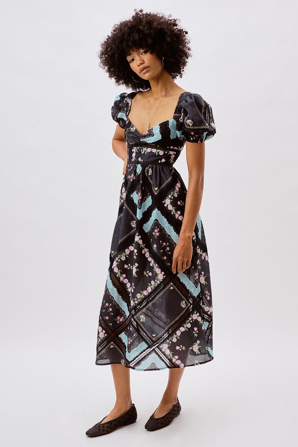 Margaret Midi Dress - Black | For Love and Lemons