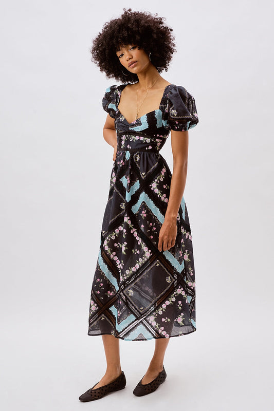 Margaret Midi Dress - Black | For Love and Lemons