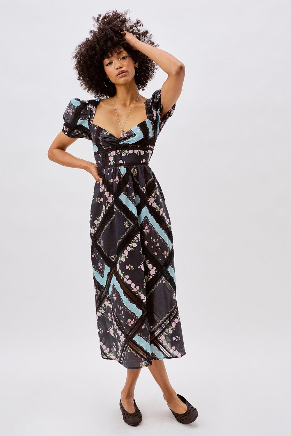 Margaret Midi Dress - Black | For Love and Lemons