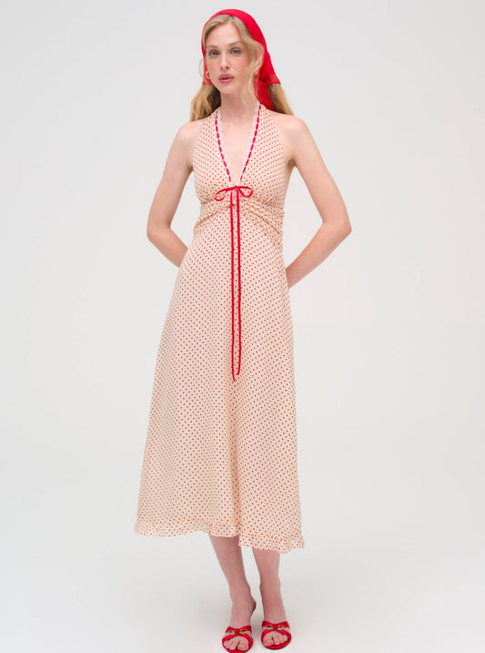 Love Dot Midi Dress - Cream | For Love and Lemons