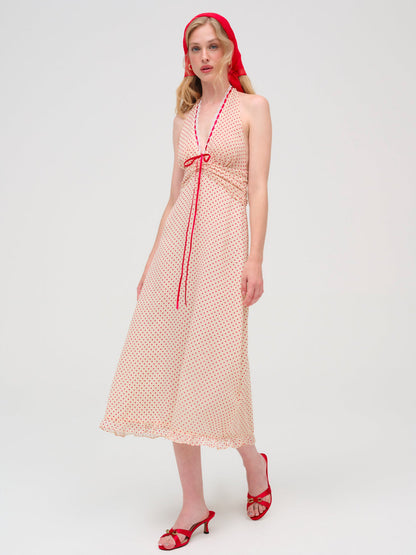 Love Dot Midi Dress - Cream | For Love and Lemons