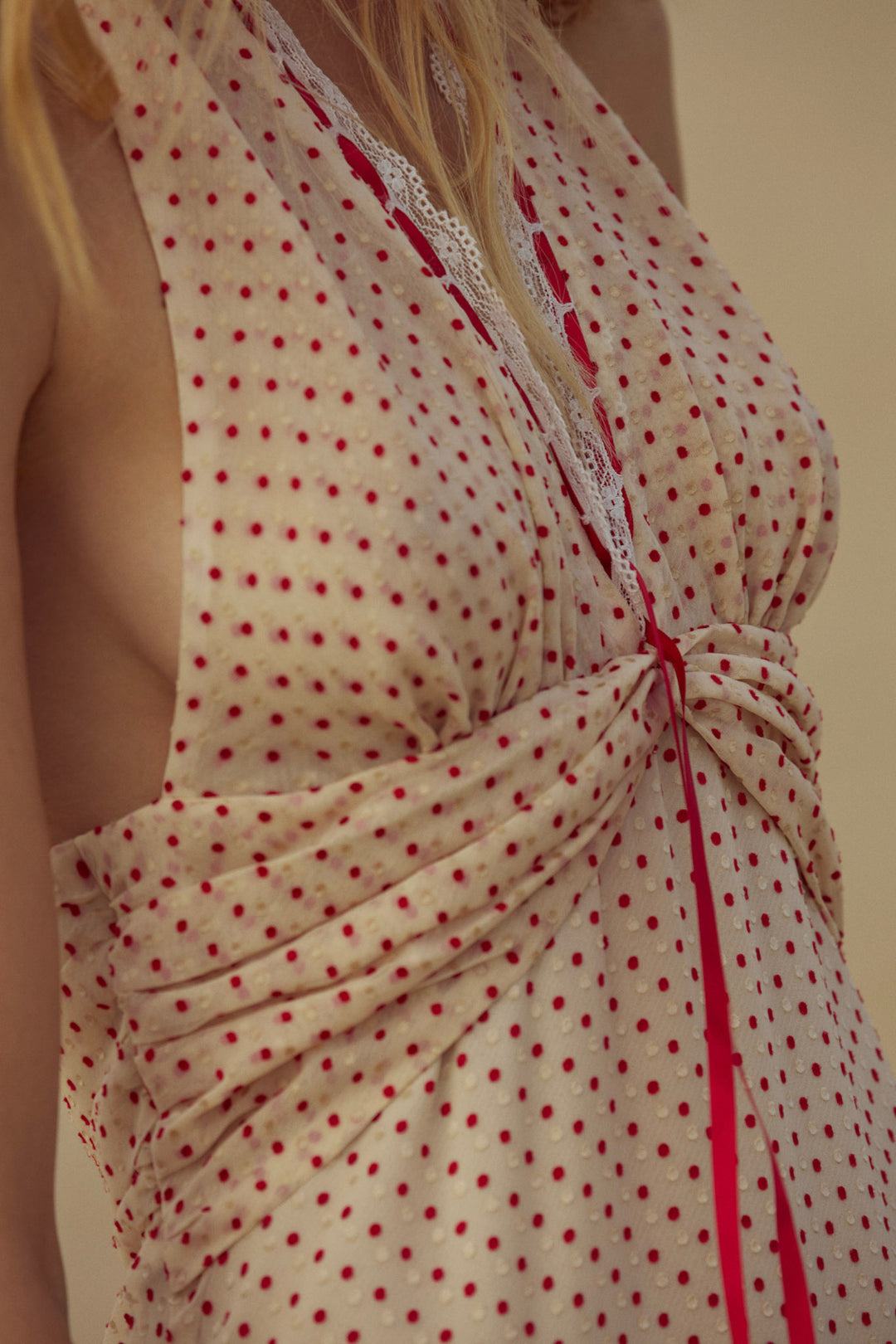 Love Dot Midi Dress - Cream | For Love and Lemons