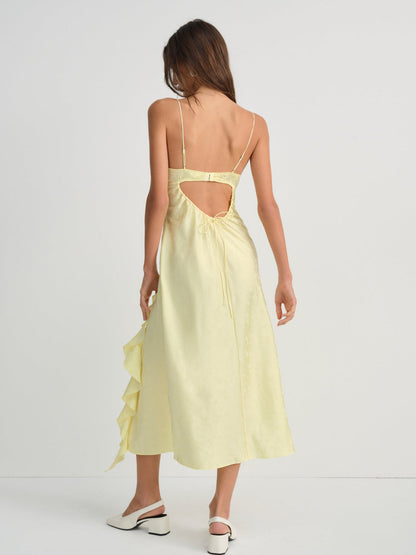 Chania Midi Dress - Yellow | For Love and Lemons