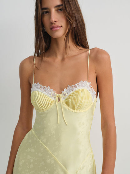 Chania Midi Dress - Yellow | For Love and Lemons