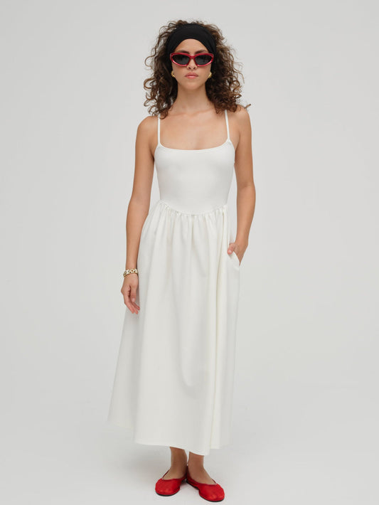 Wilhelmina Midi Dress - Cream | For Love and Lemons