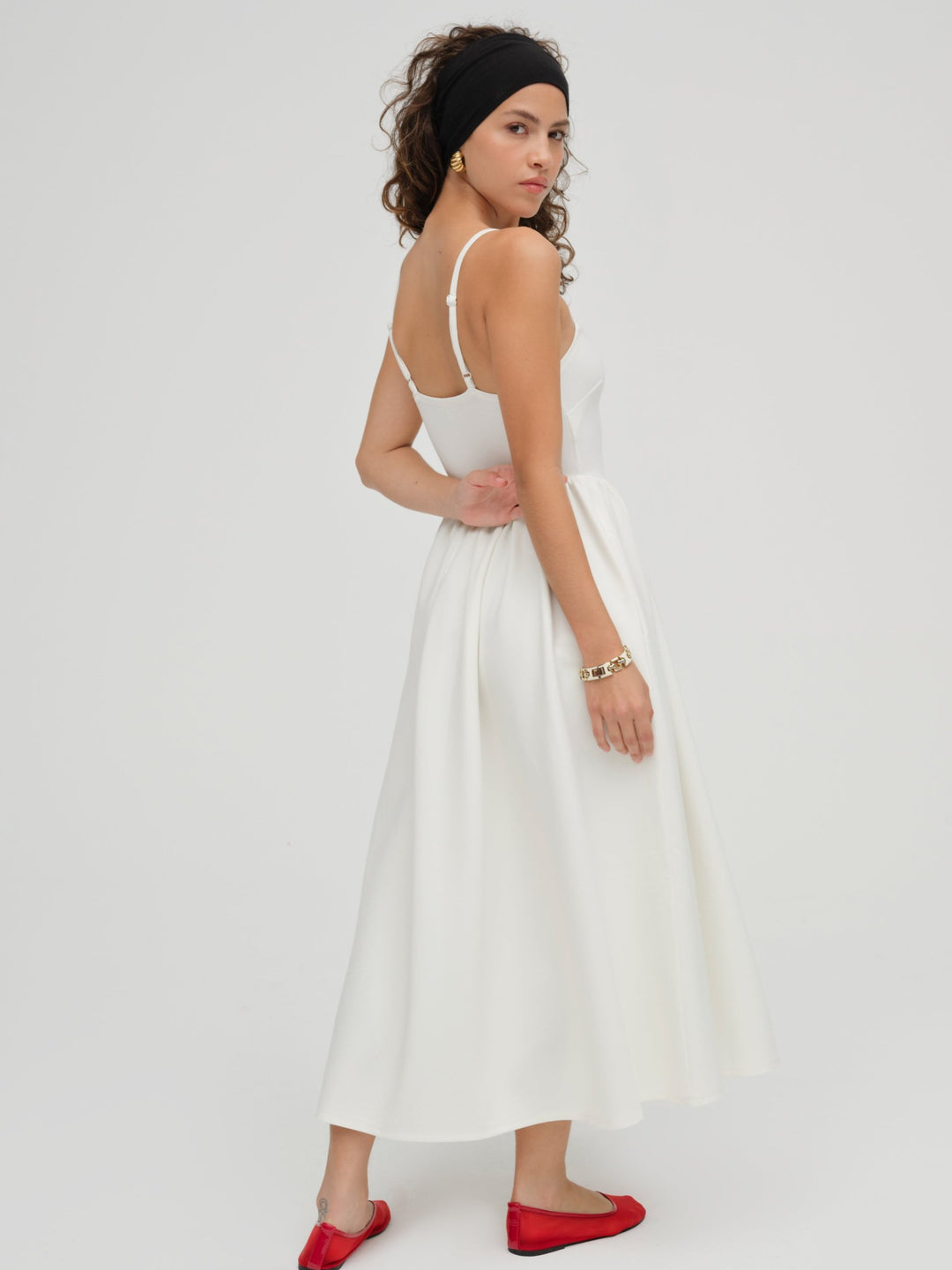 Wilhelmina Midi Dress - Cream | For Love and Lemons