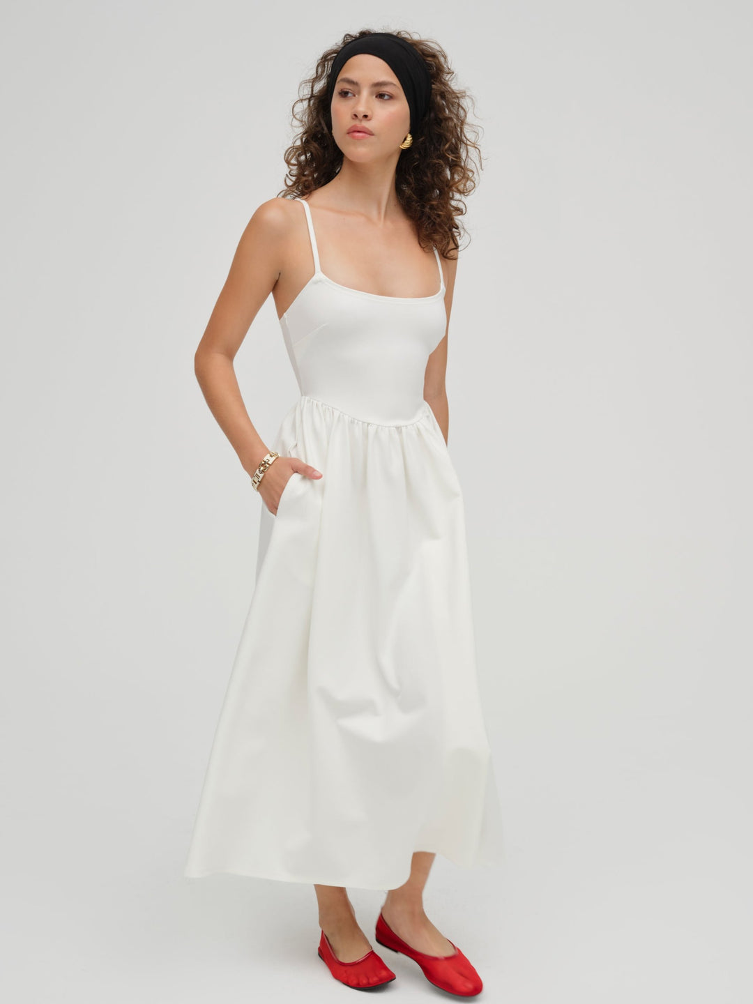 Wilhelmina Midi Dress - Cream | For Love and Lemons