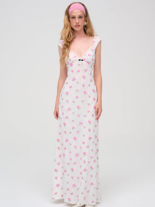 Emmaline Maxi Dress - White | For Love and Lemons