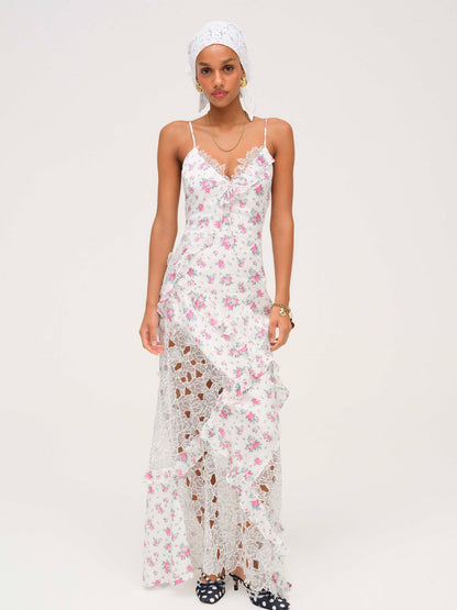 Josalyn Maxi Dress - White | For Love and Lemons