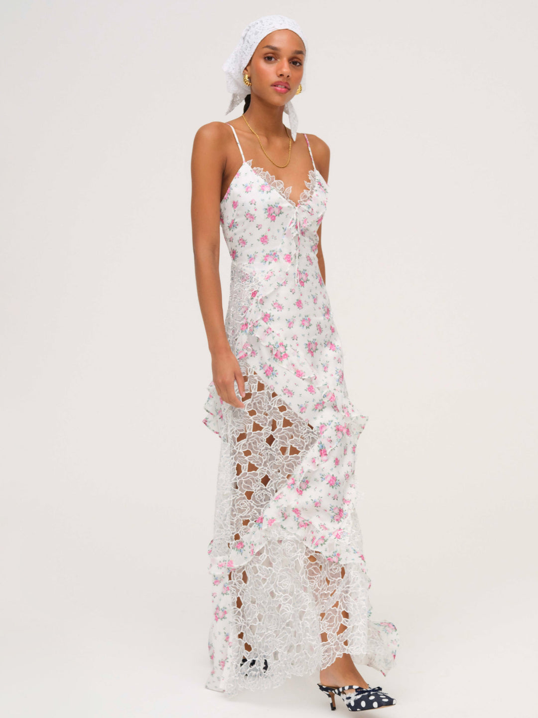 Josalyn Maxi Dress - White | For Love and Lemons