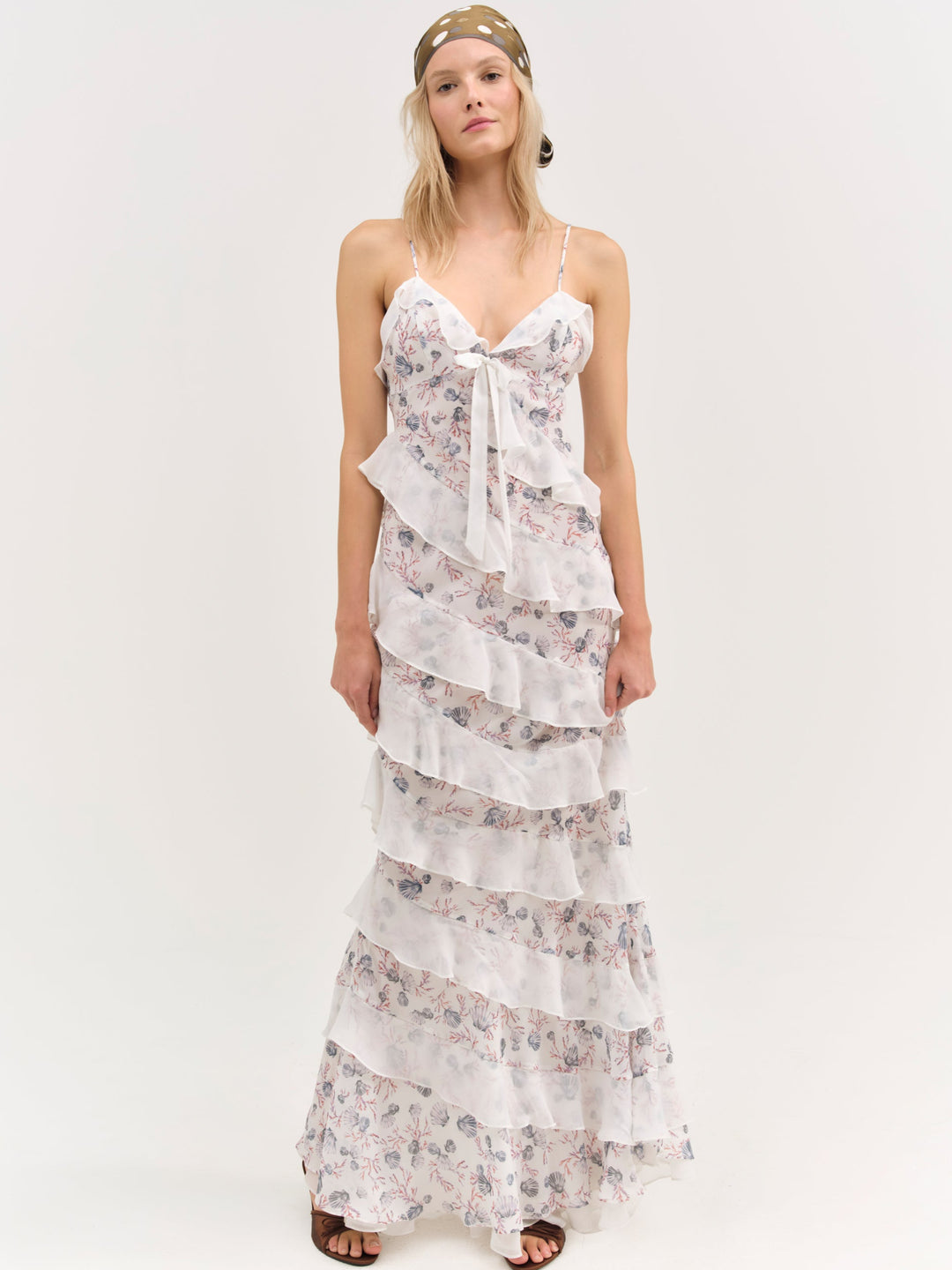 Debby Ruffled Maxi Dress - White | For Love and Lemons