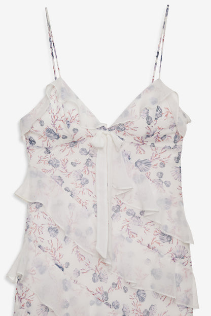 Debby Ruffled Maxi Dress - White | For Love and Lemons