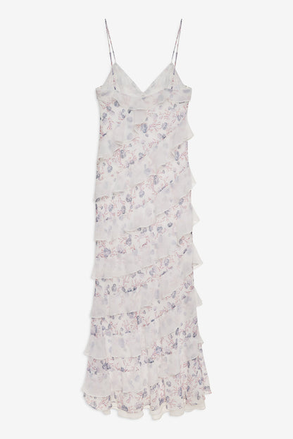 Debby Ruffled Maxi Dress - White | For Love and Lemons