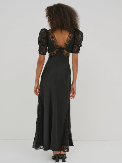 Corinne Maxi Dress - Black | For Love and Lemons