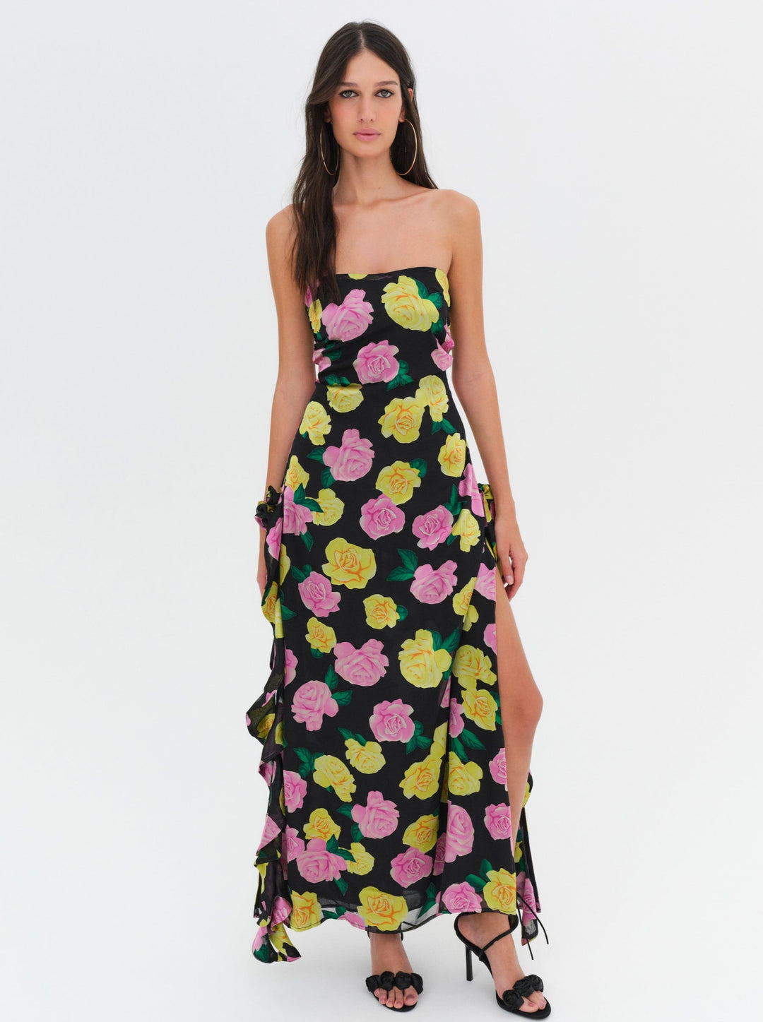Madison Strapless Maxi Dress - Black | For Love and Lemons