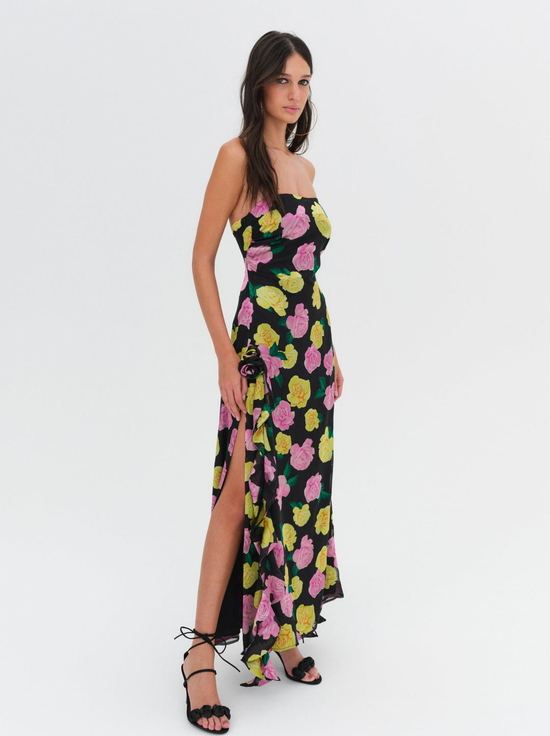 Madison Strapless Maxi Dress - Black | For Love and Lemons