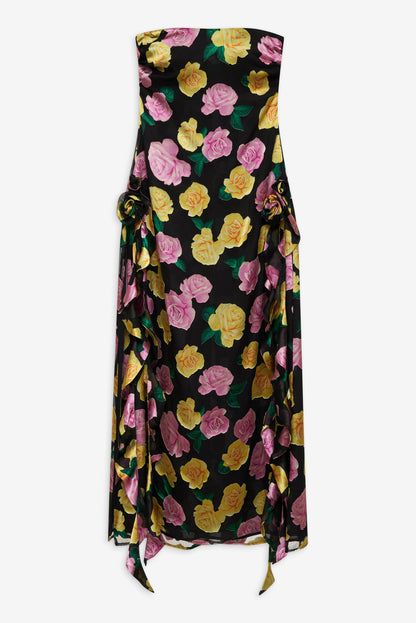 Madison Strapless Maxi Dress - Black | For Love and Lemons